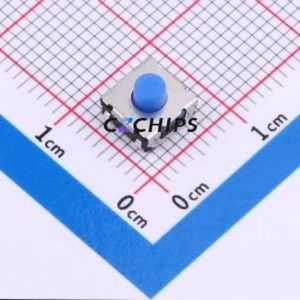 TS-1047-A45B2-D2 Tactile Switch SMD,6.2x6.4mm Switch Single Pole Single Throw Round Button 1.8N Vertical Mount - Product Image 1