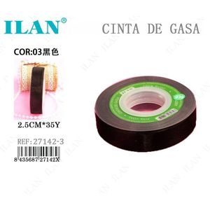 Nastro di Gaze Nero 2,5 cm x 35 Iarde per Lavori Artigianali - Product Image 1