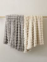 Couverture en fausse fourrure de lapin super douce et confortable en polyester pour chambre à coucher salon