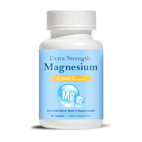 Capsules de magnésium extra-fortes en marque privée, 420 mg par dose, soutien des os, des muscles et des nerfs, usine de suppléments de magnésium OEM