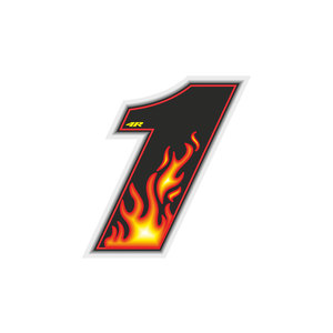 Fiamme adesive targa decorativa numeri 1 100X130 MM - Product Image 1