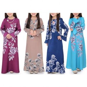 Arabo Dei <span class=keywords><strong>Bambini</strong></span> Del Vestito Casuale Adolescente Della Ragazza di Modo di Abbigliamento Di Lusso Marocchino Capretti di Stile Dubai Abaya