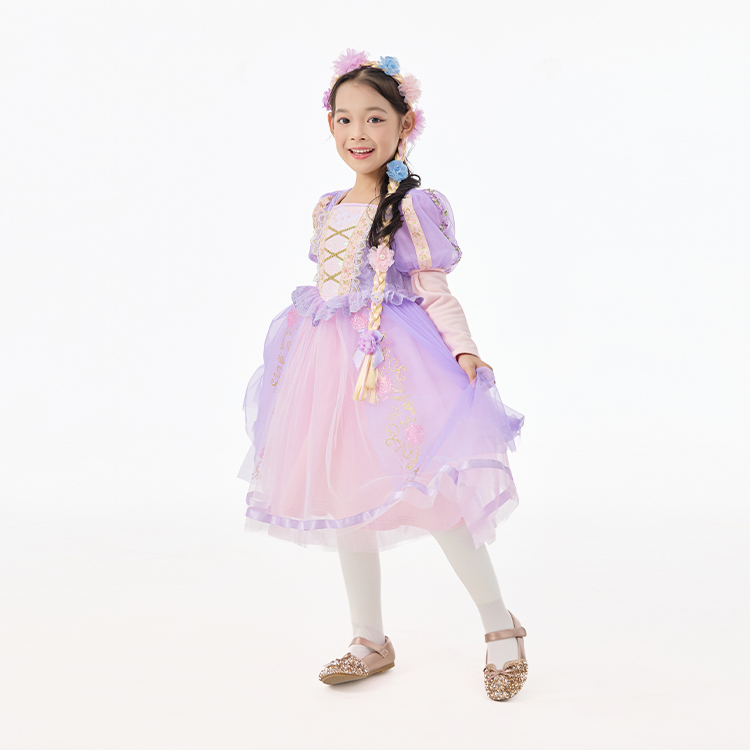 open lace back dress Light Up Princess Costume For Little Girl