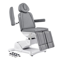 Fauteuil d'examen électrique moderne, lit esthétique pour soins de beauté, 5 moteurs réglables pour clinique dermatologique