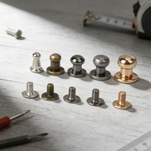 Accessoires d'emballage à usage spécial en alliage de zinc de qualité supérieure, rivets à vis, options pour sacs en cuir, ceintures, portefeuilles et accessoires faits à la main - Product Image 1