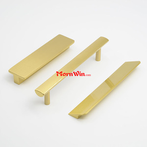 Manopola a conchiglia in ottone massiccio semplice cassetto armadio nordico a foro singolo porta porta in oro moderna maniglia a trazione - Product Image 6