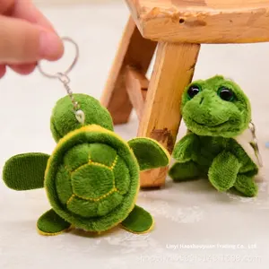 Commercio all'ingrosso carino Mini 10 cm ciondolo tartaruga marina portachiavi bambola occhio fortunato giocattolo di peluche per alleviare lo Stress tecnico lavato ODM possibile - Product Image 2