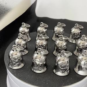 Pendentif en acier inoxydable pour homme, motif motocyclette, avec clochette des douze constellations, porte-bonheur - Grande Vente - Product Image 5