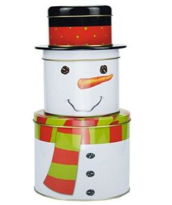 Boîte en métal personnalisée en forme de Noël pour chocolats, biscuits et bonbons, empilable - Product Image 6