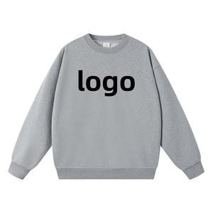 Expédition <span class=keywords><strong>DDP</strong></span> sans taxes américaines Kaisi Unisexe 50% Coton 50% Polyester 300g Polaire Manches Longues Mélange de Coton Brodé Coupe Ample - Product Image 2