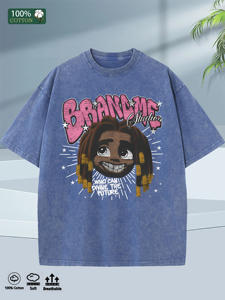 Camiseta Extra Grande para Hombre, 100% Algodón, 2025, Lavada, Suave, Cuello Redondo, <span class=keywords><strong>5</strong></span> Colores, Almacén en EE. UU. - Product Image 2