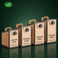 Boîte à café jetable en carton ondulé écologique personnalisée VVG, porte-boissons, conteneur pour emporter, boîte à café à emporter