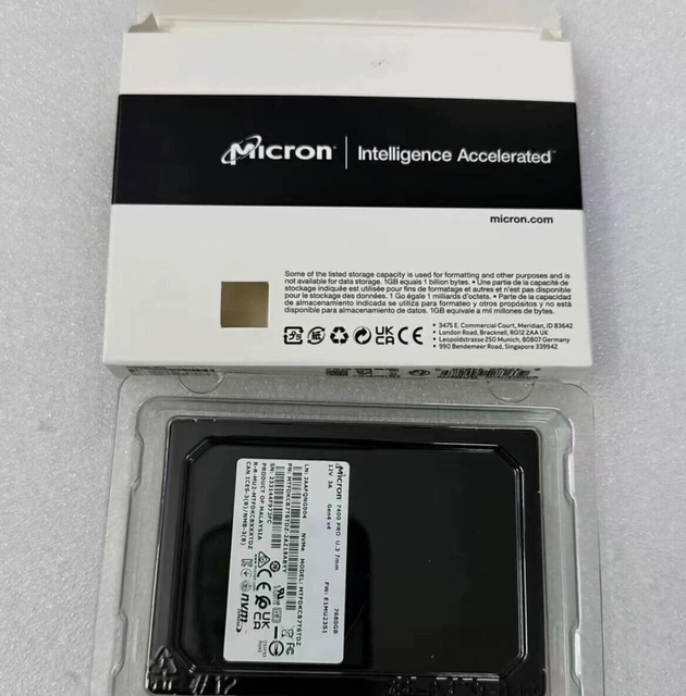 Data Server SSD for Micron MTFDKCB7T6TDZ-2AZ18ABYY 7400 PRO 7.68TB 2.5'' U.3 Gen4 NVMe High Grade SSD