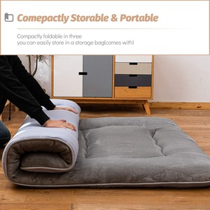 <span class=keywords><strong>Futon</strong></span> molletonné réversible deux côtés tapis de matelas de sol japonais en peluche tatami tapis de couchage pour toutes les saisons - Product Image 4