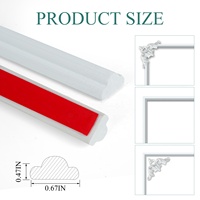 Moulure murale autocollante en PVC moderne, flexible, pour décoration intérieure, panneau mural DIY