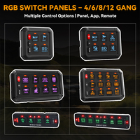 Panel de Interruptores de Luces Todoterreno RGB de 8 Canales, Interruptores de Circuito LED de 12 V para Camiones, SUV, ATV, UTV, 4x4