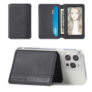 Funda de Teléfono de Fibra de Carbono y TPU al por Mayor para iPhone 13 11 12 14 Pro Max Mini, Tipo Cartera con Ranuras para Tarjetas y Cubierta de Cuero PU - Product Image 3