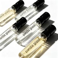 Pulvérisateur à pompe en verre cylindrique rechargeable facile à installer, petit format, 1,5 ml, 2 ml, 2,5 ml, pour échantillon de parfum