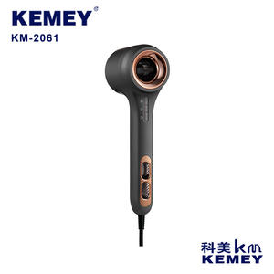 Secador de Pelo Komei Km-2061 1400W Estándar Europeo Función Iónica Motor AC Color Gris Boquilla de Aire de Un Solo Uso - Product Image 2