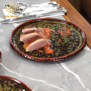 Assiette Ronde Moderne en Céramique 9/10 Pouces pour Sushi, Steak, Dîner, Traiteur, Hôtel, Restaurant, Vaisselle Commerciale - Product Image 4