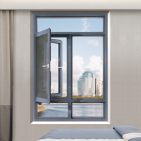 Ventanas Abatibles de Aleación de Aluminio Modernas de Alta Calidad - Duraderas, Eficientes Energéticamente, con Vidrio Low-E, Certificación Energy Star, para Exteriores y Baños