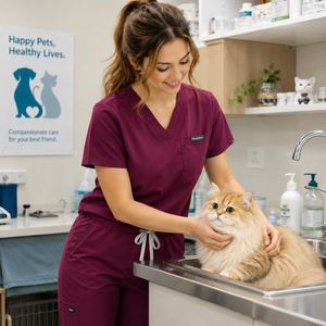 Ensemble de tenues médicales unies personnalisées pour femmes, respirantes, extensibles, avec élastique, pour infirmières et médecins, vente en gros - Product Image 6