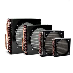 3HP With Shell Single Channel Air Cooled Copper Tube Fin Condenser Coil