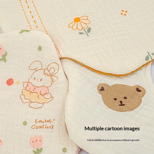 Babero de Muselina de Algodón Transpirable, Impermeable, de Doble Cara, 4 Capas, Paño para Bebés, con Botón a Presión, Reversible y Absorbente - Product Image 2