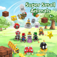 Juego de Bloques de Construcción Super Game MarIo, 16 en 1, Mini Figuras, 740 Piezas, Juguete Creativo de Ladrillos de Construcción de Dibujos Animados para Niños
