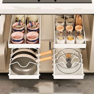 Adjustable Durable Carbon Steel Double Tier Standing Type Eco-Friendly Space-Saving <b>Storage</b> Rack Organizer Detachable <b>Bathroom</b> - Product Image 2