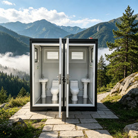 Cabine de toilettes préfabriquée portable à prix abordable, mini-abri de camping, douche, siège de toilette, toilettes à la turque, salle de bain mobile