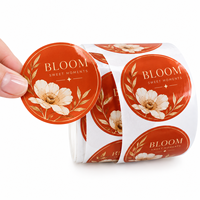 Autocollants circulaires personnalisés en rouleau, imperméables, autocollants ronds pour marque, pour torréfacteur de café et marque de soins naturels