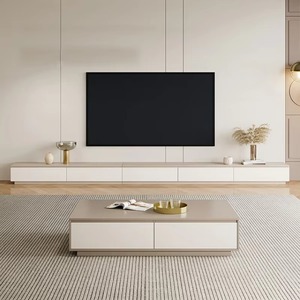 Thiết Kế Mới Đồ Nội Thất Phòng Khách Đặt Tường Đơn Vị Gỗ TV Đứng Hiện Đại Tủ TV Và Bàn Cà Phê - Product Image 3