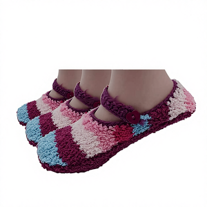 Microfibre Bébé Toddler Fuzzy Hot Slipper Chaussettes Tricot Motif <span class=keywords><strong>Crochet</strong></span> Bébé Chaussettes Enfants Intérieur Chaussures Chaussettes - Product Image 1