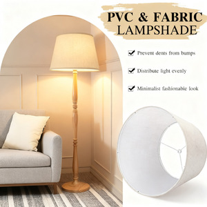 Abat-jour cylindrique en tissu beige, lot de 2, accessoire pour lampe de table ou de sol, installation facile - Product Image 3