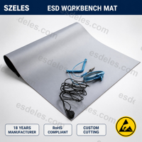 antistatique mise à la terre tapis prédécoupé salle blanche ESD sûr antistatique bureau électronique établi ESD tapis de Table