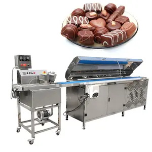 Chocolade Enrober Machine Chocolade Apparatuur Met Cooling Tunnel Rvs