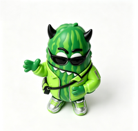 Figurine de collection personnalisée en PVC et ABS, motif Monstre Pastèque, jouet boîte mystère à ouverture aléatoire, fabriqué en usine en Chine, personnalisable pour la vente en gros aux marques
