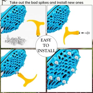 Baanspikes, Roestvrijstalen Piramideschoenspikes Met Spijkersleutel Voor Baan, Vervangende <span class=keywords><strong>Spikes</strong></span>