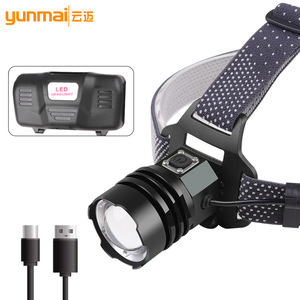 XHP160 Headlamp <b>Type</b> <b>C</b> Rechargeable Zoom LED High Brightness Long Range Fishing Light - Product Image 4