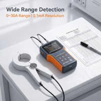 Probador de Corriente de Puesta a Tierra para Núcleos de Transformadores, Rango Amplio 0~30A, Detector de Corriente de Fuga de 0.1mA para Mantenimiento en la Industria Eléctrica