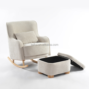 Chaise berçante d'allaitement en bois pour bébé, confortable et économique, personnalisable - Product Image 1