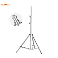 Kdbao - Trípode de Fotografía Profesional de Acero Inoxidable de 2 Metros, Ajustable y Portátil, con Luz Estroboscópica para Estudio y Softbox