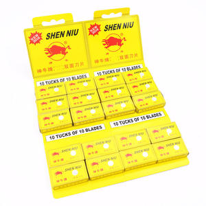 Cuchillas de afeitar manuales de doble filo de 10 cuchillas, estilo clásico, aptas para uso doméstico, para afeitar la barba, disponibles en tiendas de dólar. - Product Image 2