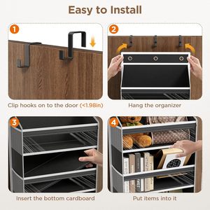 Over The Door Organizer 7 Tier Hanging <b>Storage</b> With Large Pockets Behind Door Closet Organizers For Neatening - Product Image 6