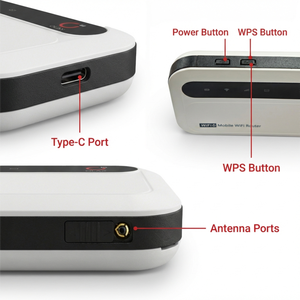 Routeur <span class=keywords><strong>WiFi</strong></span> portable 4G LTE MF985 150 Mbps pour 10 appareils, pare-feu sans fil WEP, 2 antennes, batterie 3000 mAh, 1 carte SIM, UE/US - Product Image 5