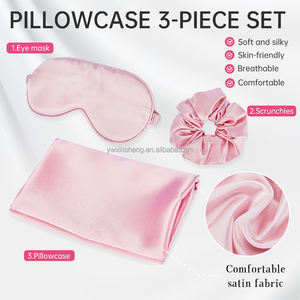 Nouveau Masque de Sommeil en Satin avec Chouchous et Bandeau – 100% Polyester Spandex Toutes Saisons – Favorise un <span class=keywords><strong>Bon</strong></span> Sommeil – <span class=keywords><strong>Cadeau</strong></span> pour Hommes/Femmes - Product Image 6