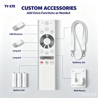Control Remoto Inteligente KEYUAN TY-17E de Código Fijo, Anti-Golpes, con Control por Voz, Reemplazo para Smart TV, en Plástico ABS