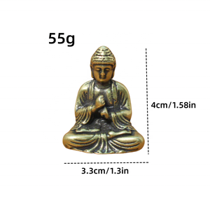 Оптовая продажа, бронзовые Тибетские буддийские фигурки, латунная статуя Будды, маленькие украшения, статуя будды ручной работы - Product Image 6