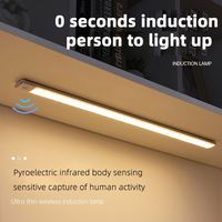 Veilleuse LED ultra-mince sans fil Veilleuse d'armoire Armoire de cuisine Lampe à détecteur de mouvement